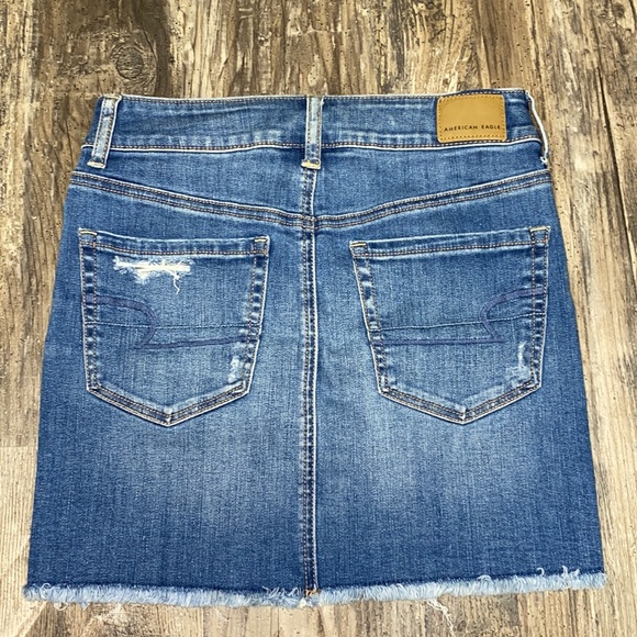 American Eagle Denim Hi-Rise Mini Skirt - Picture 2 of 4